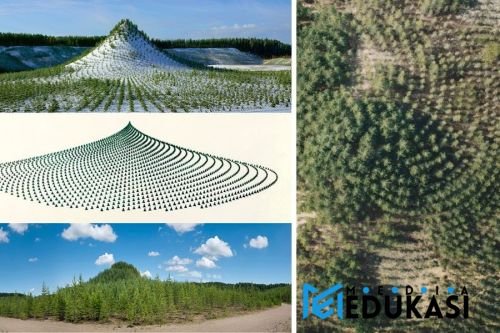 Tree Mountain oleh Agnes Denes: 11.000 Pohon sebagai Karya Seni Ekologis Abadi